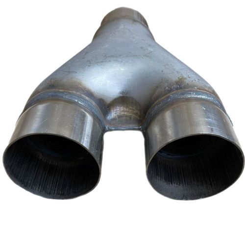 3&#034; exhaust y pipe piece stainless steel exhaust y-pipe piece adapter connector