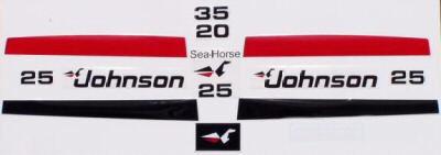     johnson outboard 35/ 25/ 20 decal set  