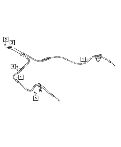 Genuine mopar parking brake cable right 4581514ad