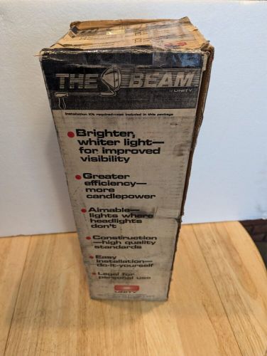 Vintage nos-the beam by unity #250 a-h 5&#034; spotlight 12 volt dc round