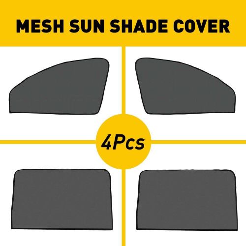 4pcs car front rear window screen mesh sun shade cover windshield sunshade visor