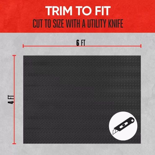 Universal truck bed liner mat - heavy duty protection 4&#039;x6