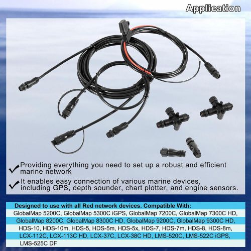 124-69 nmea 2000 network starter kit for lowrance hds lcx globalmap lms-520c