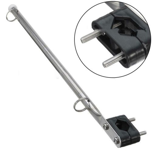 Marine flagpole rail mount flag pole rail clamp replace stainless steel