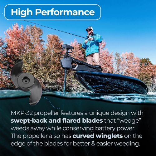 Mkp-32 trolling motor propeller replacement for minn kota weedless wedge 2 pr...