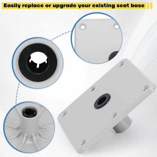 2 pack boat seat base mount 7&#034; x 7&#034; boat seat pedestal 3/4&#034; pin post socket new