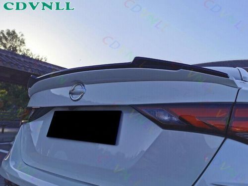 For nissan sentra 2020-2023 bright black rear trunk spoiler wing flap strip 1pcs