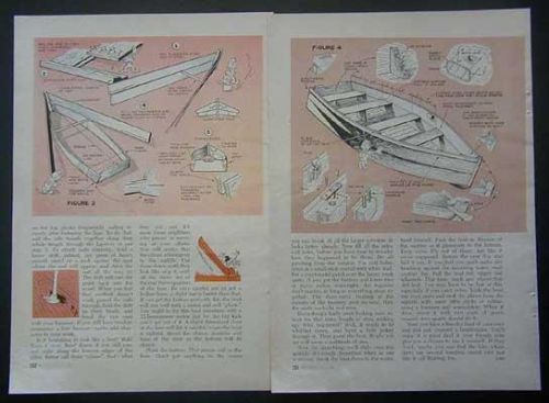 15&#039; row boat/outboard 1954 how-to build plans ez plank construction