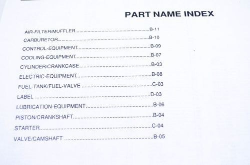 New oem kawasaki 99910-a691 parts catalog fh500v nos