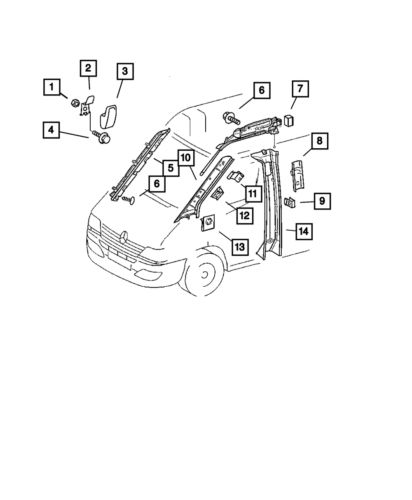 Genuine mopar seat belt guide cover 5104275aa