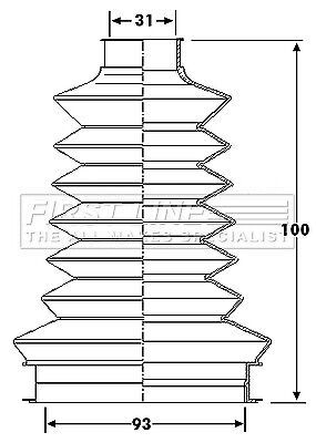 Cv joint boot fits mercedes a180 w169 1.7 front inner 09 to 12 m266.940 c.v. new