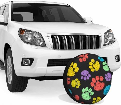 Dog dog cartoon cute footprint graffiti style waterproof universal tire cover