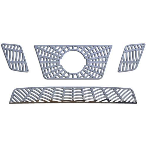 Nissan frontier 12-13 stainless spider web front metal grille trim cover insert