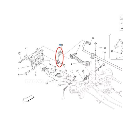 Maserati quattroporte front&amp;rear stabilizer sway anti roll bar link 14 -21