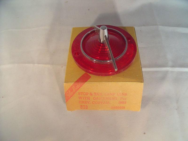 1963 chevrolet corvair tail light lens nos glo brite lqqqk!