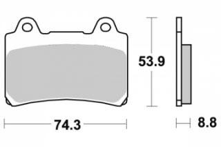 Yamaha fj 1200 motorcycle/motorbike brake disc pad 1988-1990 front