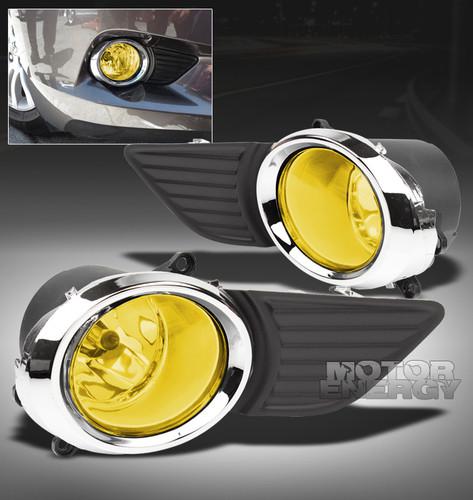 11 12 toyota sienna ce le xle bumper yellow fog lights+black/chrome cover+switch