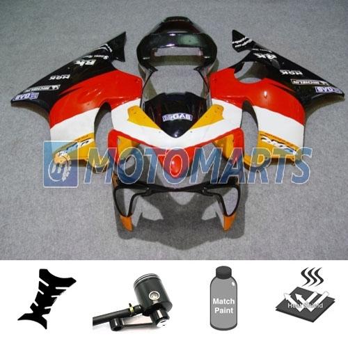 Bundle inj fairing kit w/ brake fluid reservoir for honda cbr600 f4i 01 02 03 ai