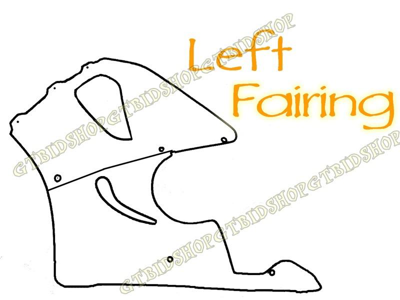 Left fairing for honda cbr 900 cbr 900 rr cbr 919 cbr 893 96-99 fireblade black