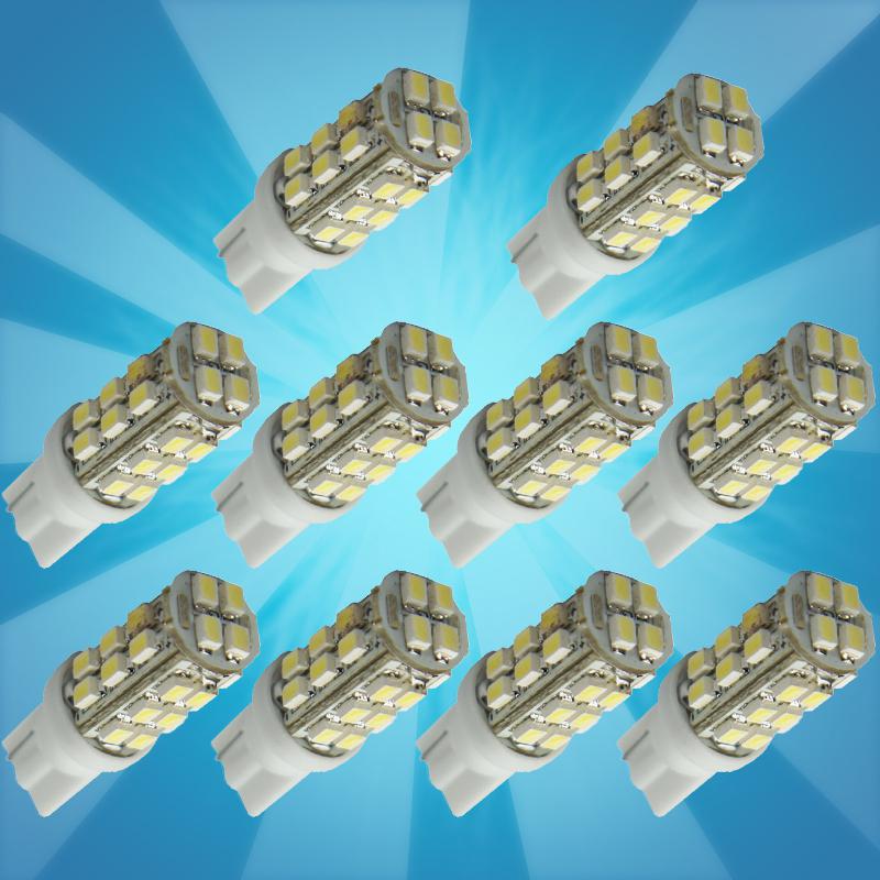 10x t10 car high power 168 194 w5w white 28 smd led wedge rv light bulb lamp 12v