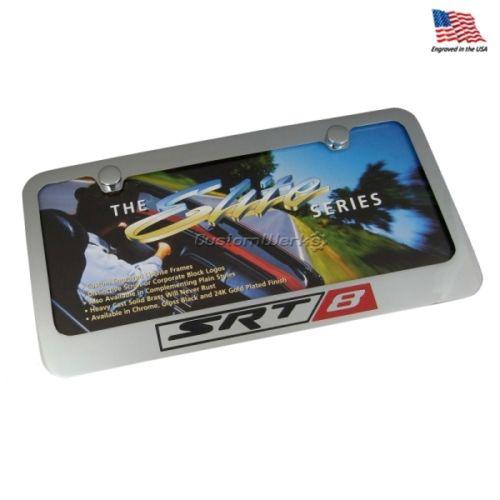 Dodge srt-8 srt8 chrome license plate frame - brand new