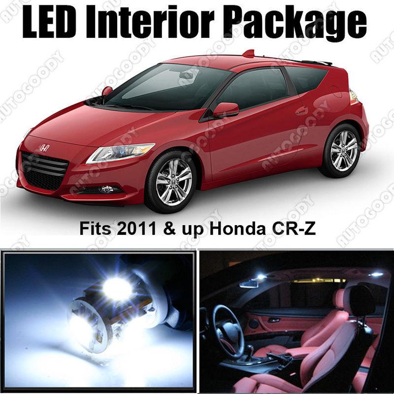 7x white led light interior package 2011 honda cr-z crz