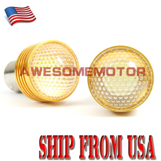 Us new 2pcs led side marker tail indicator interior light lamp bulb white hot