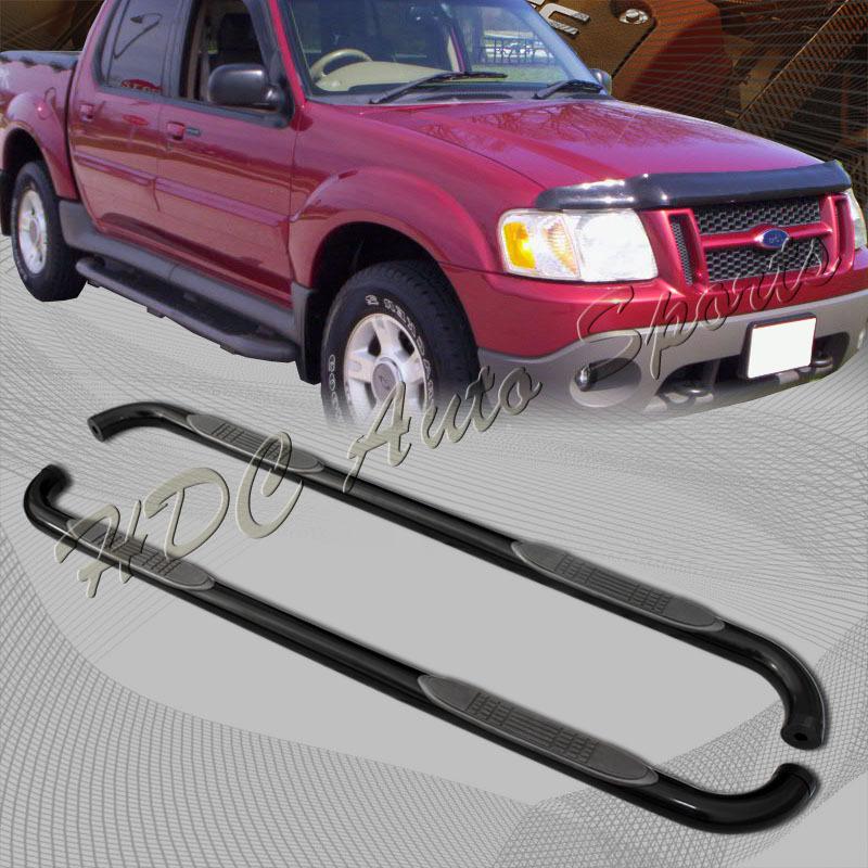 2001-2005 ford explorer sport trac black stainless steel side step nerf bars