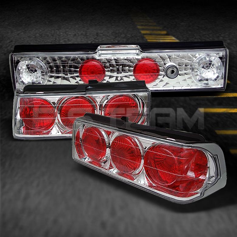 88-91 crx 3dr hatchback chrome altezza tail lights rear brake lamps full set