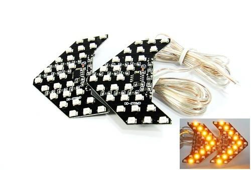 Amber 27 smd led arrow panel sequential flash car side mirror turn signal light