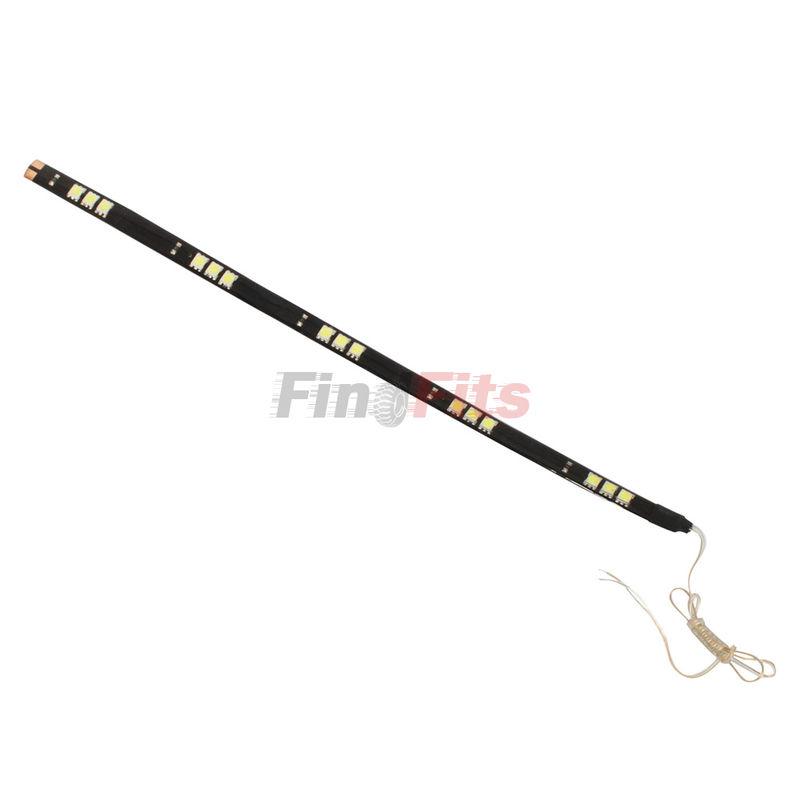 4pcs waterproof 30cm / 15 led car motors truck flexible strip light white