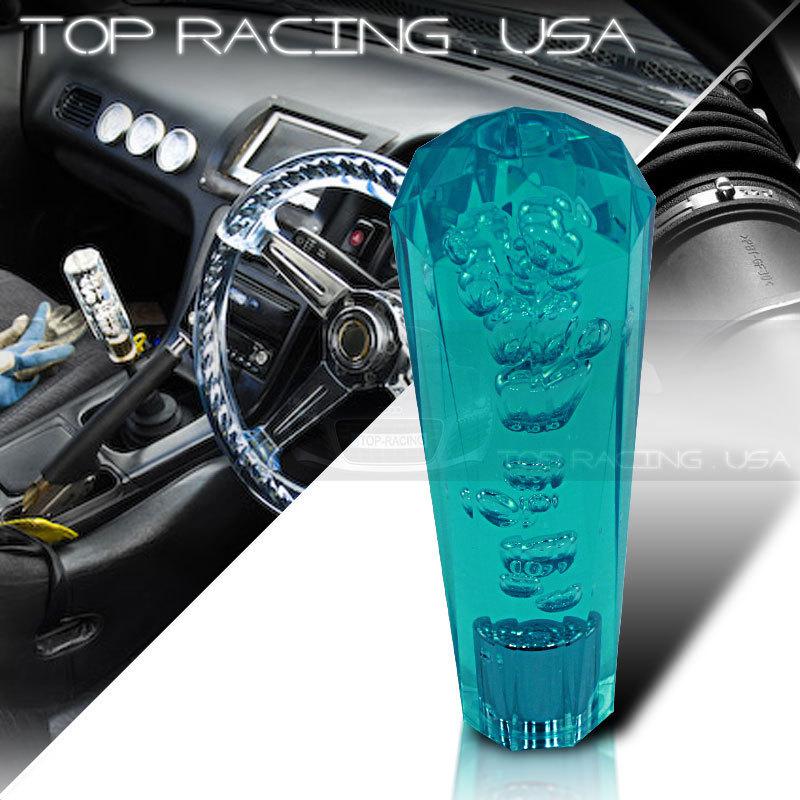 Universal 150mm diamond crystal bubble jdm/vip style  shifter shift knob green