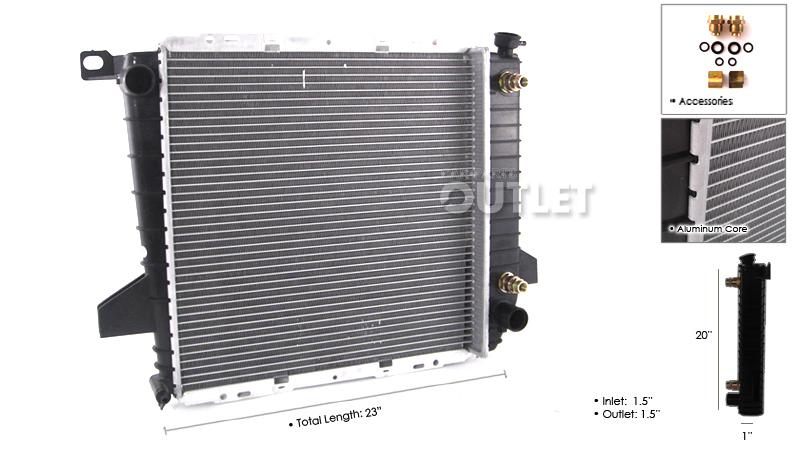 1995 1996 1997 mazda pickup b2300 2.3l radiator 4wd l4 