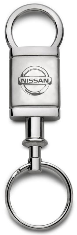 Nissan satin-chrome valet keychain / key fob engraved in usa genuine