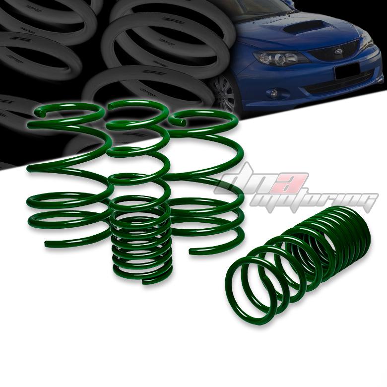 Impreza wrx/sti 08-11 1.5"drop suspension green racing lowering spring/springs