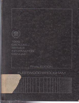 1986 cadillac fleetwood\brougham factory issue repair manual