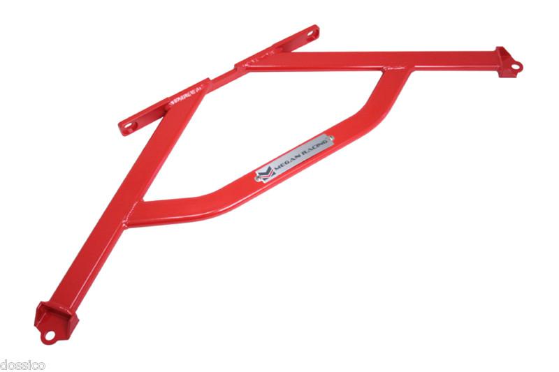 Megan red front h-brackets​/brace support bar fits: scion fr-s/ subaru brz 2013+