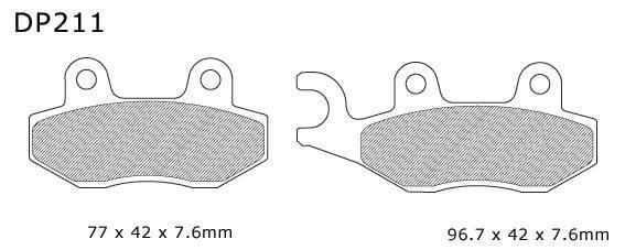 Dp standard brake pads front fits yamaha wr 125 1990-1997