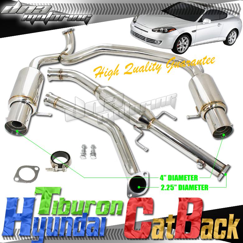 Dual muffler 2.7l v6 stainless steel catback exhaust system cat back 02 2002