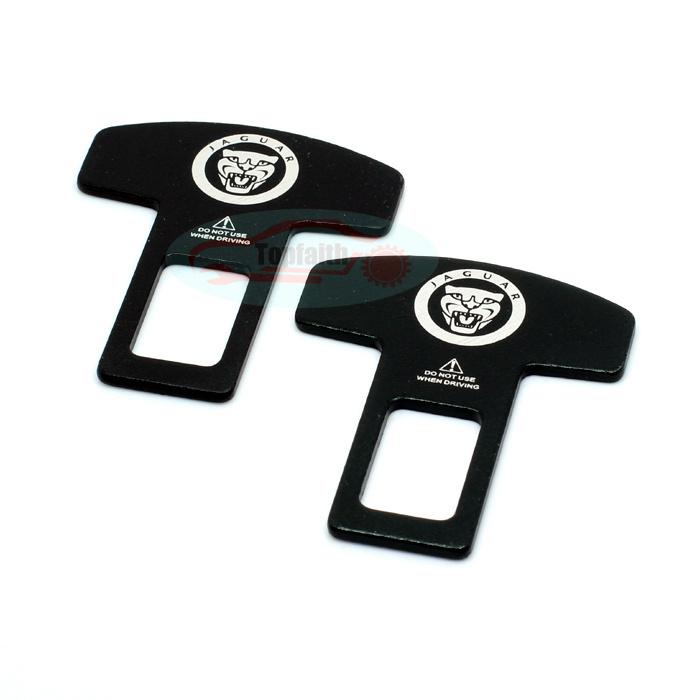 2pcs leopard car safety seat belt buckle alarm clasp stopper eliminator for xkr