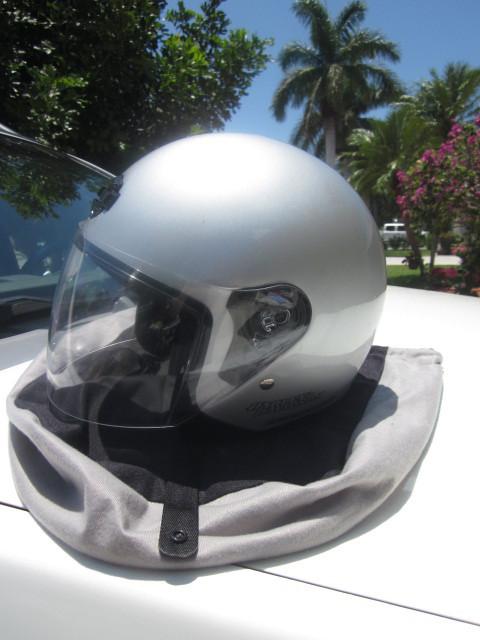 Harley davidson jet ii silver 3/4 helmet sz xs