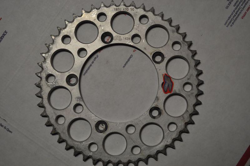 Used 2011 renthal aluminum rear sprocket 50t ktm 60 65 sx 192u-420-50gpsi