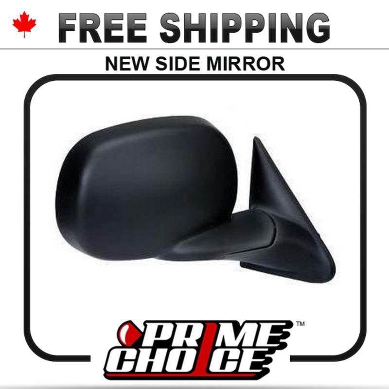 New manual black passenger side view mirror dodge ram trucks right door exterior