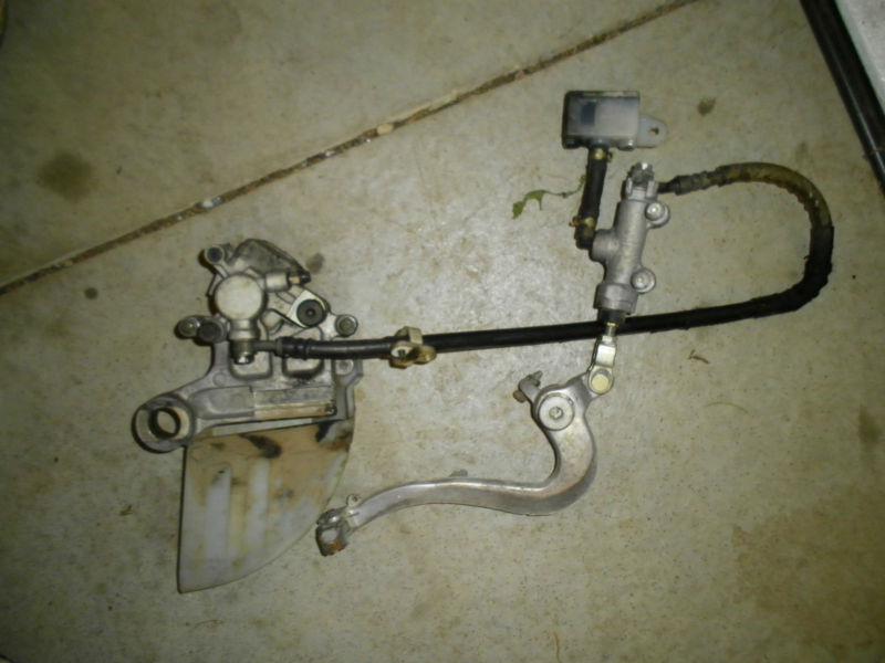 Suzuki rm 125 2000 rm125 rear hydraulic brake system caliper lever cylinder line