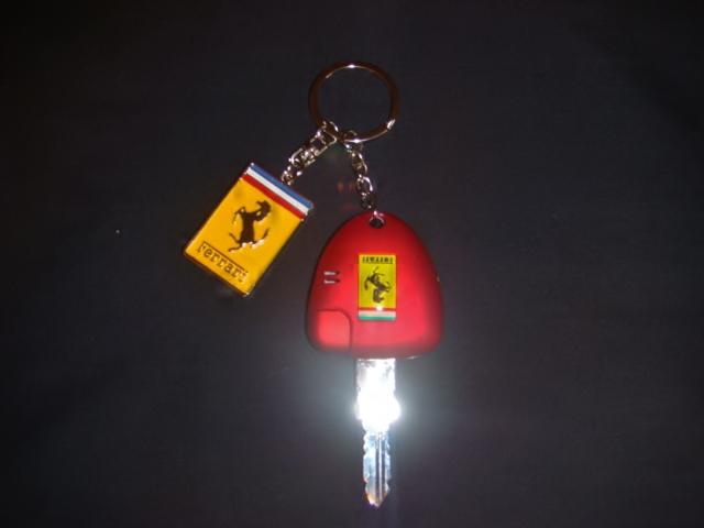 Ferrari  red classic keyfob key chain  2 pc set with lighter !  fast shipping 