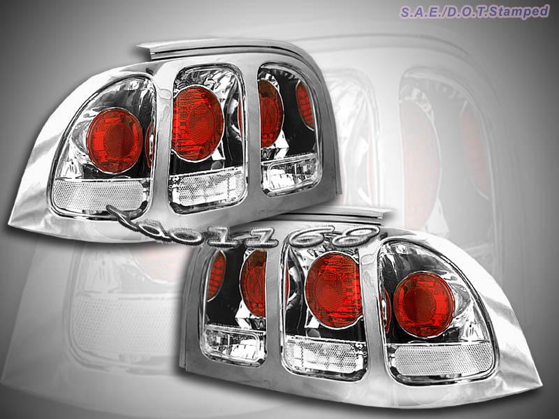 94-98 ford mustang altezza tail lights chrome 95 96 97