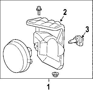 Gmc 15190985 genuine oem factory original fog lamp assy