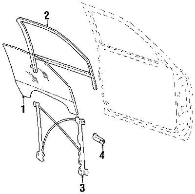 Gmc 15219154 genuine oem factory original glass w'strip