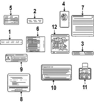 Nissan 148053z600 genuine oem factory original emission label