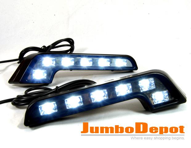 Super white 6 led euro daytime running bumper head light lamp universal fits hot